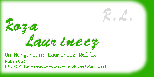 roza laurinecz business card